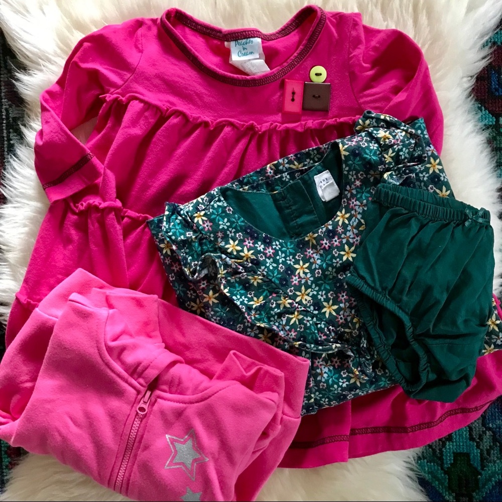 (3) GAP Peaches ‘n Cream Dresses Fall Sweatshirt